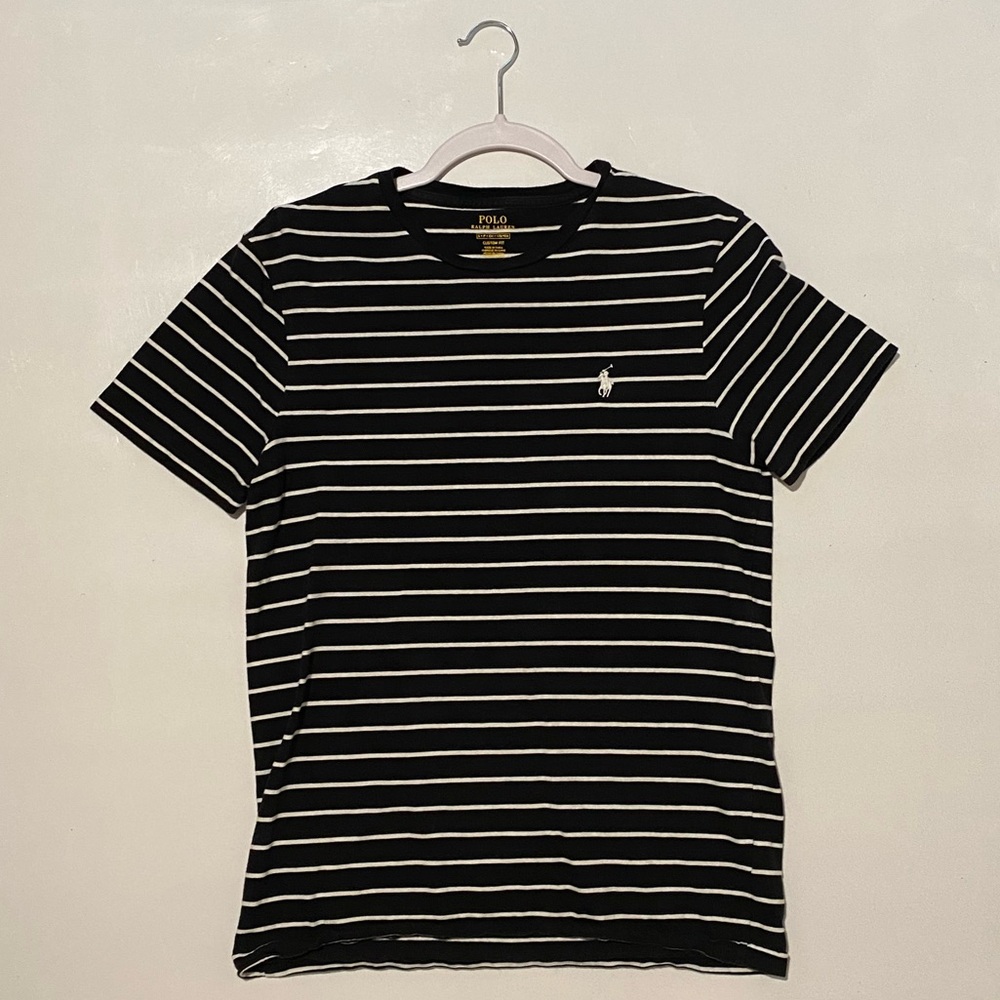 Polo by Ralph Lauren Black and White Striped Shirt